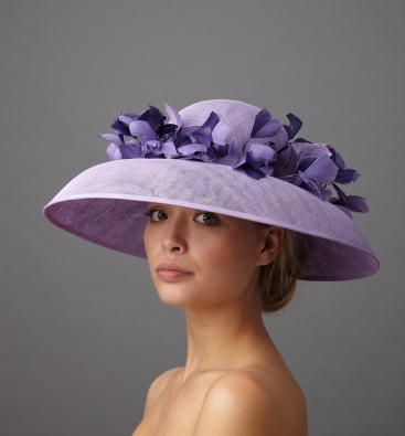 purple wedding hats uk