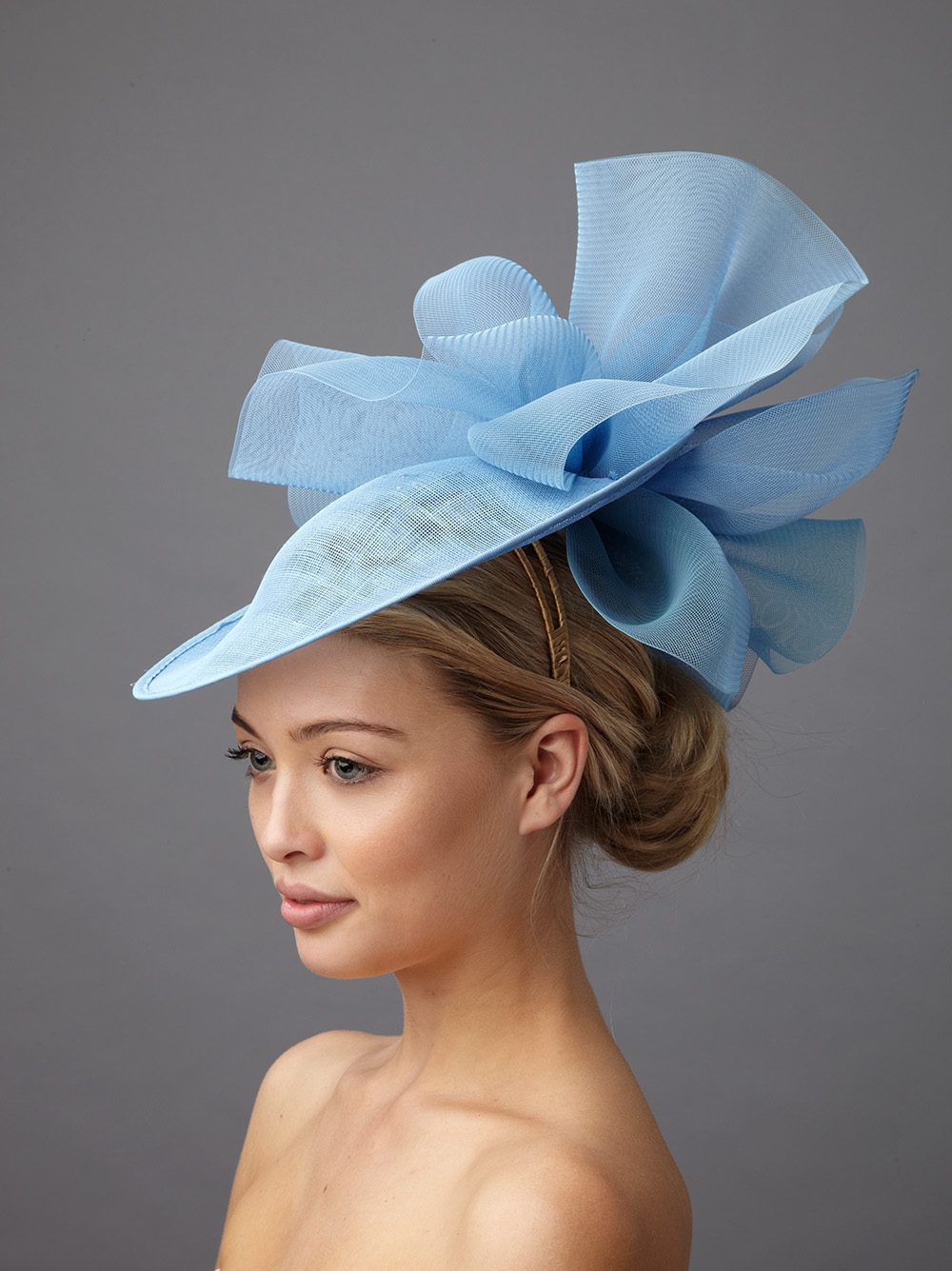 blue wedding hat