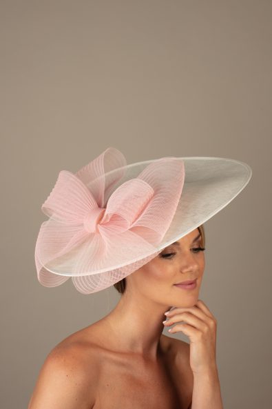 pink wedding hats